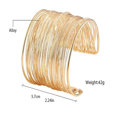 Gold-Plated Stylish Kada Cuff Bracelet for Women | Adjustable, Anti-Tarnish, Elegant Party Jewelry