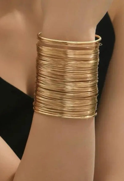 Gold-Plated Stylish Kada Cuff Bracelet for Women | Adjustable, Anti-Tarnish, Elegant Party Jewelry