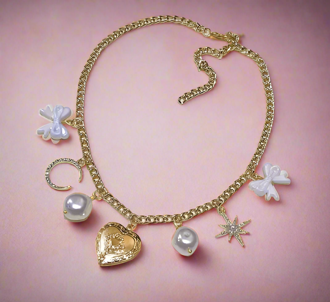 Gold Charm Necklace - Anti-Tarnish